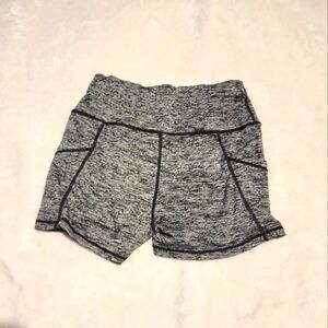 Grey Workout Short Shorts